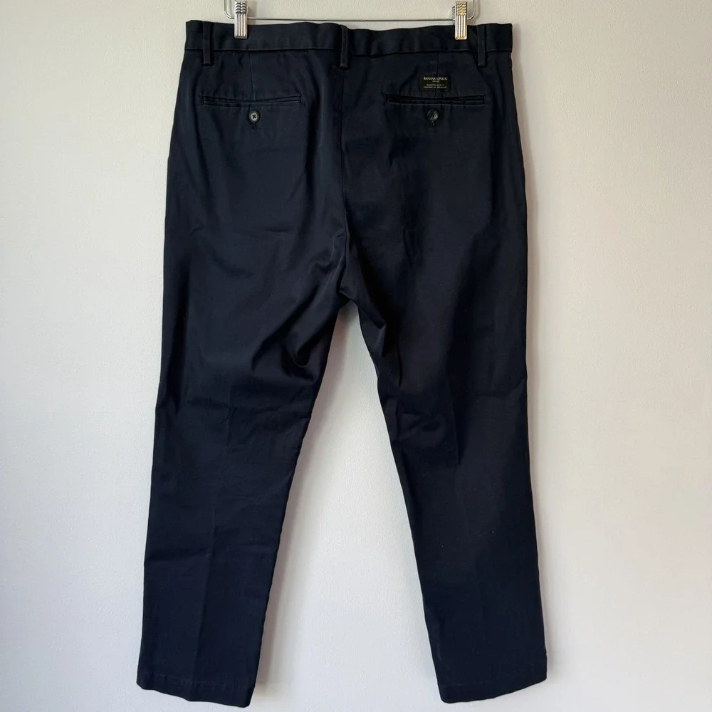 Banana Republic Navy Blue Chinos Aiden Slim Fit 36x32 Cotton Stretch‎ Pants